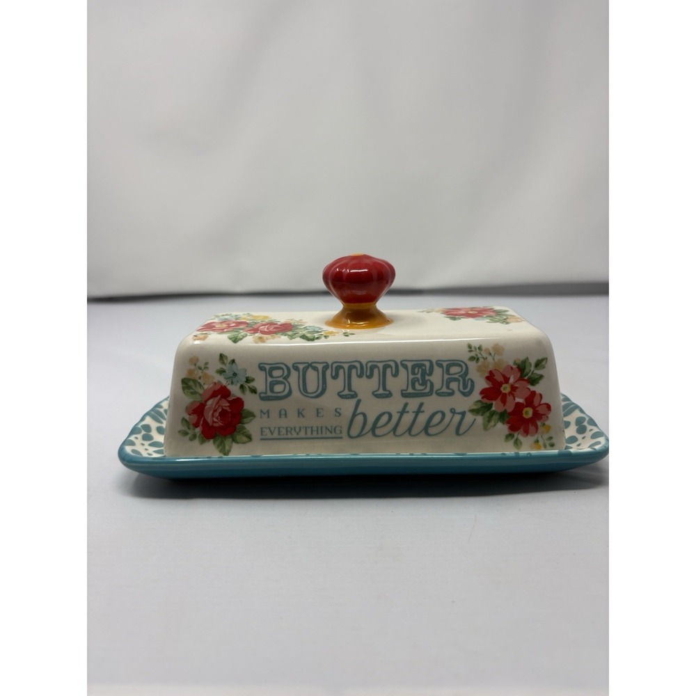 Pioneer Woman "Butter Makes Everything Better" Vintage Floral Cottage Farmhouse